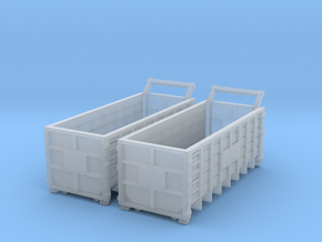 Steel Waster Container 01. N  Scale (1:160) in Clear Ultra Fine Detail Plastic