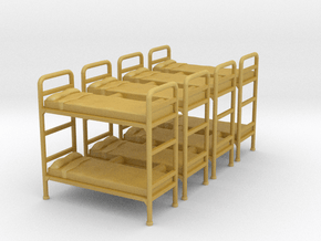 Bunk Bed 01. O Scale (1:48) in Tan Fine Detail Plastic
