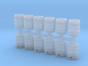 Beer Barrel. 1:64 Scale  in Clear Ultra Fine Detail Plastic