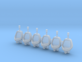 Urinal 01.HO Scale (1:87) in Clear Ultra Fine Detail Plastic