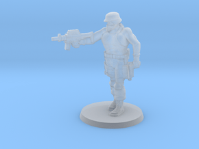 Urban Defense Force Hero with Bandanna in Clear Ultra Fine Detail Plastic