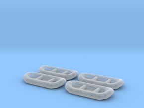 12ft White water raft 01.N Scale (1:160) in Clear Ultra Fine Detail Plastic