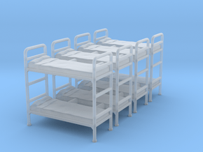 Bunk bed 01.S Scale (1:64) in Clear Ultra Fine Detail Plastic