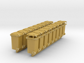 Trash bin Ver03. HO Scale (1:87) in Tan Fine Detail Plastic