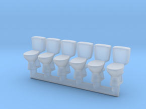 Toilet 02.HO scale (1:87) in Clear Ultra Fine Detail Plastic