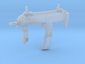 1/16th MP7 Stock Retracted in Clear Ultra Fine Detail Plastic