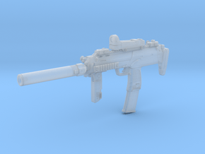 1/16th MP7 tactical 2 Stock Retracted in Clear Ultra Fine Detail Plastic