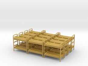 Bunk bed 01.Scale HO (1:87) in Tan Fine Detail Plastic
