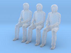 Pilot 01 seated pose .1:72 Scale in Clear Ultra Fine Detail Plastic