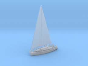 SailBoat Ver02 Scale N. No bumpers in Clear Ultra Fine Detail Plastic