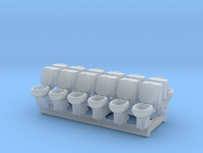 Toilet 01. 1:150 Scale  in Clear Ultra Fine Detail Plastic