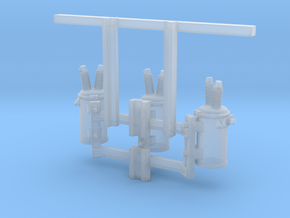 Pole Transformer 02. 1:72 Scale  in Clear Ultra Fine Detail Plastic