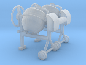 Cement mixer 02. 1:43 Scale  in Clear Ultra Fine Detail Plastic