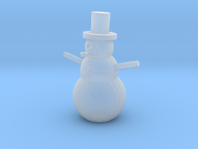 Snowman in Clear Ultra Fine Detail Plastic