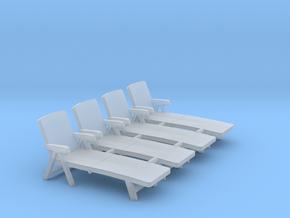 Deck Chair 01. 1:64 Scale (S) in Clear Ultra Fine Detail Plastic
