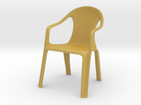 Plastic Chair 01 . 1:24 Scale in Tan Fine Detail Plastic