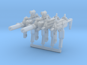 4x MP7Brick tactical configurations in Clear Ultra Fine Detail Plastic
