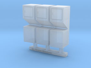 Washer Dryer Combo 01. 1:87 Scale in Clear Ultra Fine Detail Plastic