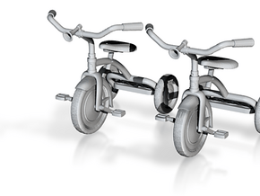 Tricycle 01. 1:35 Scale (x2 Units) in Clear Ultra Fine Detail Plastic