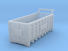 Steel Waste Container 01. 1:72 Scale  in Clear Ultra Fine Detail Plastic