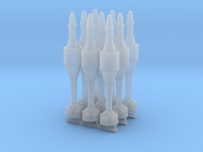1/16th Puppchen Rockets in Clear Ultra Fine Detail Plastic