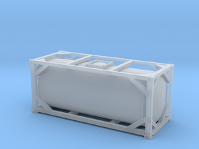 20 Feet ISO Tank Container 01. 1:160 Scale (N) in Clear Ultra Fine Detail Plastic