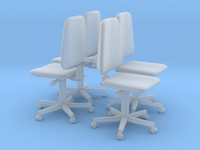Chair 03. 1:24 scale x4  in Clear Ultra Fine Detail Plastic
