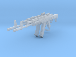 1/12th AK12gun (2 units) in Clear Ultra Fine Detail Plastic