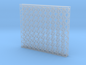 Square Truss 10x10x100mm in Clear Ultra Fine Detail Plastic