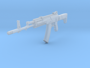 1/6th AK12gun in Clear Ultra Fine Detail Plastic