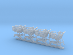Shopping cart in 1:56 scale. in Clear Ultra Fine Detail Plastic