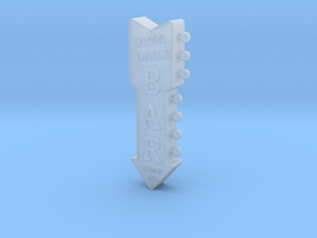 Wall Sign 01. 1:18 Scale in Clear Ultra Fine Detail Plastic