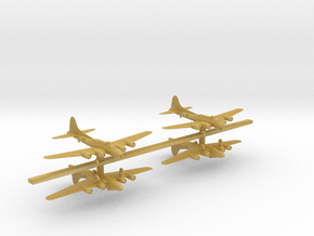 1:700 Scale B-17F Flying Fortress (4x) in Tan Fine Detail Plastic
