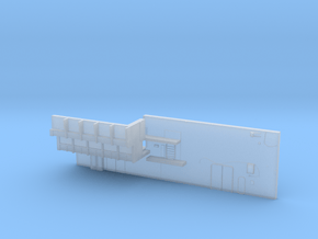 1:350 Scale Nimitz Class Hangar Back Wall in Clear Ultra Fine Detail Plastic