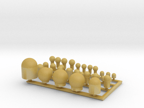 1:200 Scale US Supercarrier SATCOM Domes in Tan Fine Detail Plastic