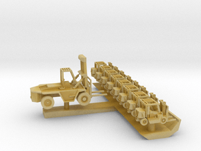 1:350 Scale Aircraft Carrier Forklift Set #2 in Tan Fine Detail Plastic