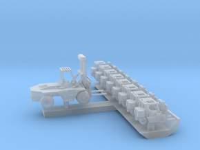 1:350 Scale Aircraft Carrier Forklift Set #2 in Clear Ultra Fine Detail Plastic