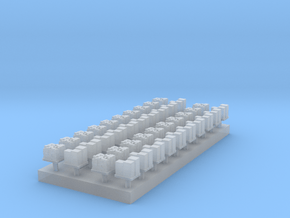 1:350 Scale Cargo Boxes on Pallets in Clear Ultra Fine Detail Plastic