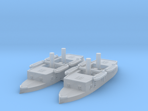 1/1250 Cabral Class Ironclad x2 in Clear Ultra Fine Detail Plastic