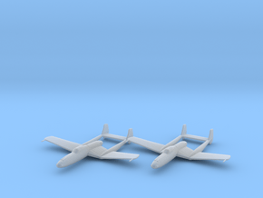 Vultee XP-54 'Swoose Goose' 1:200 x2 FUD in Clear Ultra Fine Detail Plastic