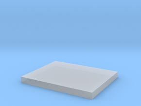 25x20mm vehicle/figure rectangular base for 1:300  in Clear Ultra Fine Detail Plastic
