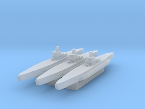 Type XIV U-boat "Milch Cow" x3 in Clear Ultra Fine Detail Plastic