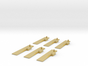 Airfields (all straight) x6 in Tan Fine Detail Plastic