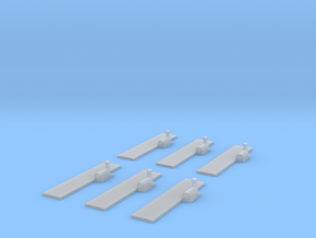 Airfields (all straight) x6 in Clear Ultra Fine Detail Plastic