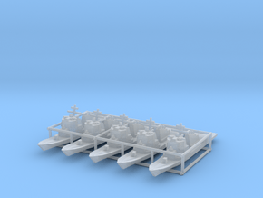 Arleigh Burke class destroyer x5 (Axis & Allies) in Clear Ultra Fine Detail Plastic