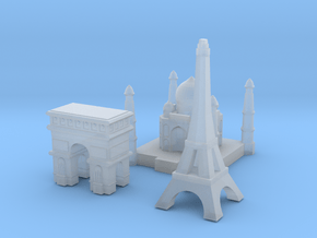 Capital Set (France & India) in Clear Ultra Fine Detail Plastic