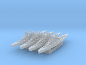 IJN Kongo class battleship x4 1/4800 in Clear Ultra Fine Detail Plastic