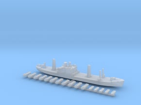 USS Arcturus landing craft v2 1:1800 WW2 in Clear Ultra Fine Detail Plastic
