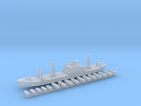 USS Arcturus landing craft v2 1:2400 WW2 in Clear Ultra Fine Detail Plastic