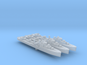 3 pack Havant class destroyer 1:2400 WW2 in Clear Ultra Fine Detail Plastic